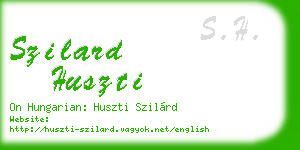 szilard huszti business card